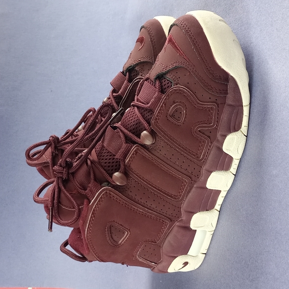 Nike Air More Uptempo Burgundy Athletic Shoes "Night Maroon" - Picture 3 of 13